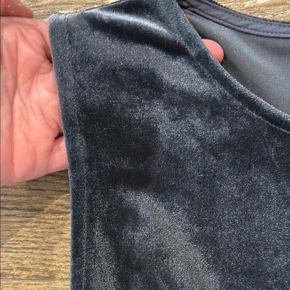 Anthropologie Blue Velvet Feathered Mini Dress Size Small Sunday in Brooklyn NWT - Picture 5 of 15